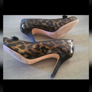 Antonio Melina Leopard Print Heels. Patent Leather Shoes Heels Pumps